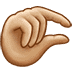 🤏🏼 pinching hand: medium-light skin tone display on Samsung